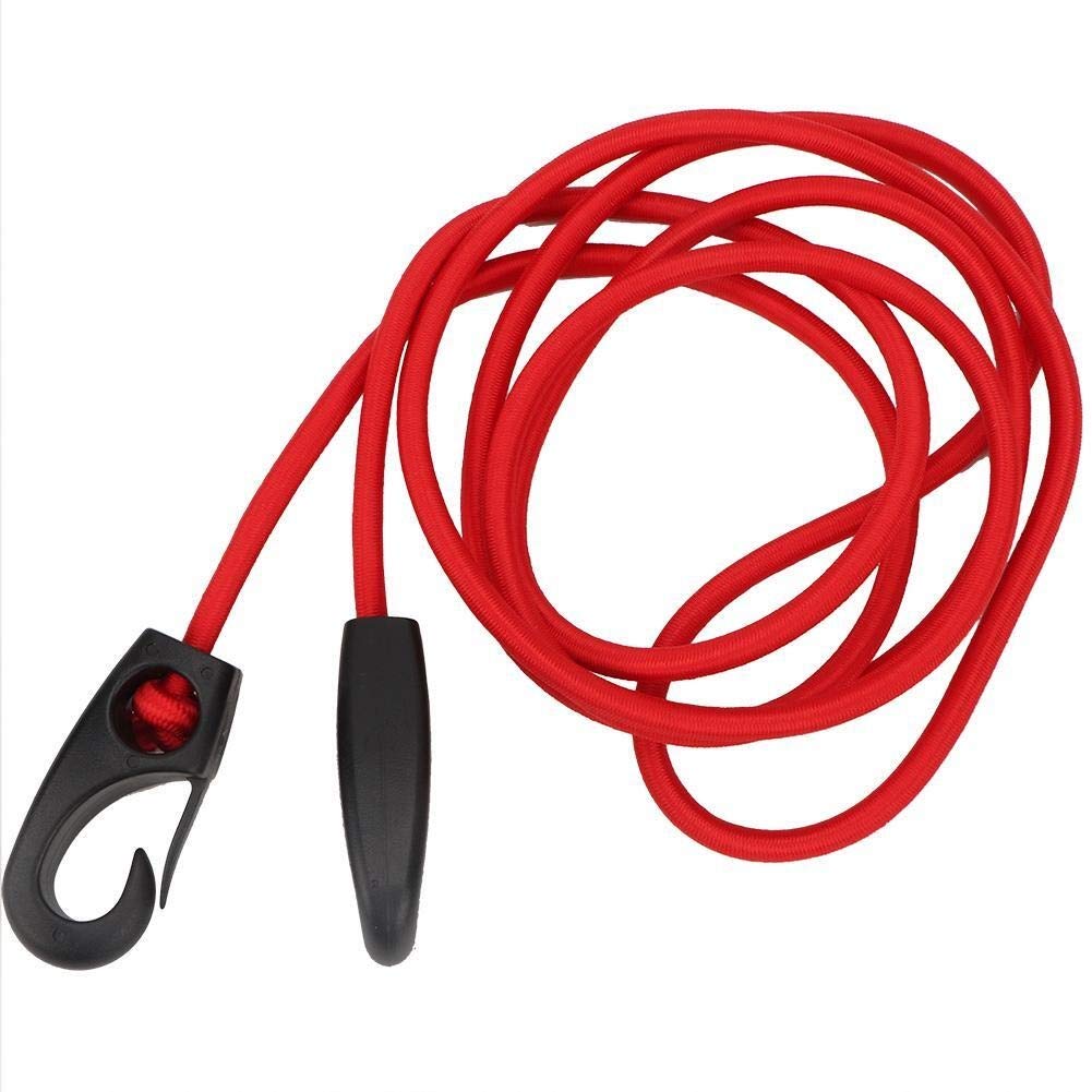 MAGT Elastico Sup Moschettone Barca Kayak Canoa SUP Paddle Guinzaglio Sicurezza Rod con Moschettone 189 cm Rosso
