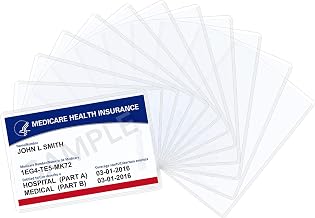 Wisdompro 20 Pack New Medicare Card Protector Sleeves, 6 Mil Clear PVC Social Security Card Protector Holder Wallet Size Plastic Cover for Credit Card, Insurance Card, Debit ID Card, Drivers License