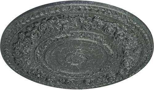 Vista 78 de Ekena Millwork CM33RO Medallón de techo de rosa, 33 7/8 pulgadas de diámetro exterior x 2 3/8 pulgadas P