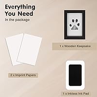 Vista 3 de Kit de huellas sin tinta para perros, gatos y bebés, kit de huellas de manos de bebé y nariz de perro de tacto limpio, kit de huellas de perro sin