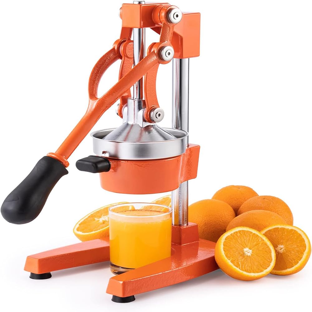 Żeliwna wyciskarka do cytrusów, wytrzymała ręczna wyciskarka do pomarańczy, limonki, soku z cytryny, łatwa do czyszczenia na blacie sokowirówka klasy komercyjnej, bezwysiłkowa ekstrakcja soku