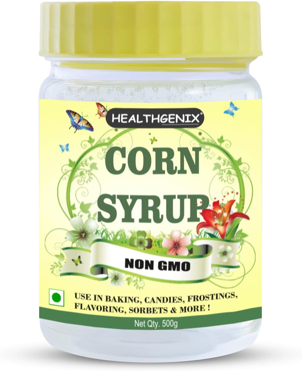 HEALTHGENIX Pure Corn Syrup, 500g - Perfect for Baking and Desserts.