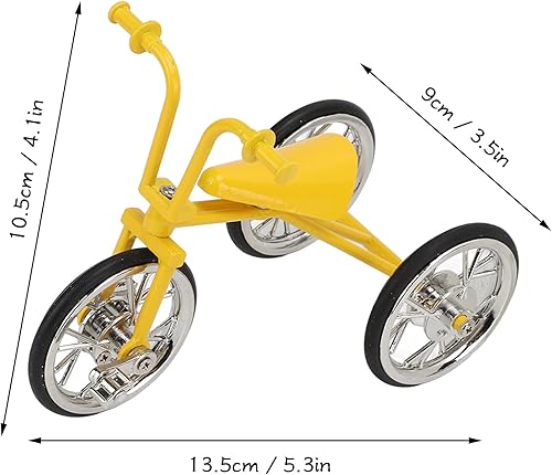 Miniatura 6 de Triciclo Modelo Ornamentos, Mini 3D Simulado Aleación Triciclo Ornamento Bicicleta Arte Escultura Metal Bicicleta Figuritas Decorativas