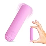 plusOne Bullet Vibrator for Women, Mini Vibrator Made of Body-Safe Silicone, Fully Waterproof, USB Rechargeable, Sex Toy Personal Massager with 10 Vibration Settings, Light Pink