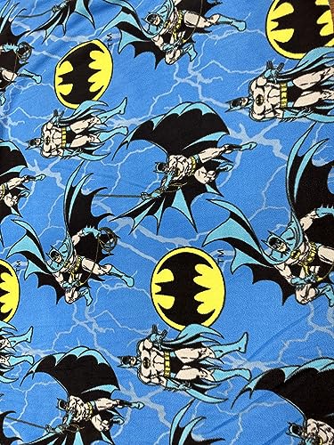 Premium Batman Logo Anti-Pill Fleece Fabric in Navy and Blue - 60 Inches Wide, Perfect for Creative Projects 3 Premium Batman Logo Anti-Pill Fleece Fabric in Navy and Blue - 60 Inches Wide, Perfect for Creative Projects - Image 2
