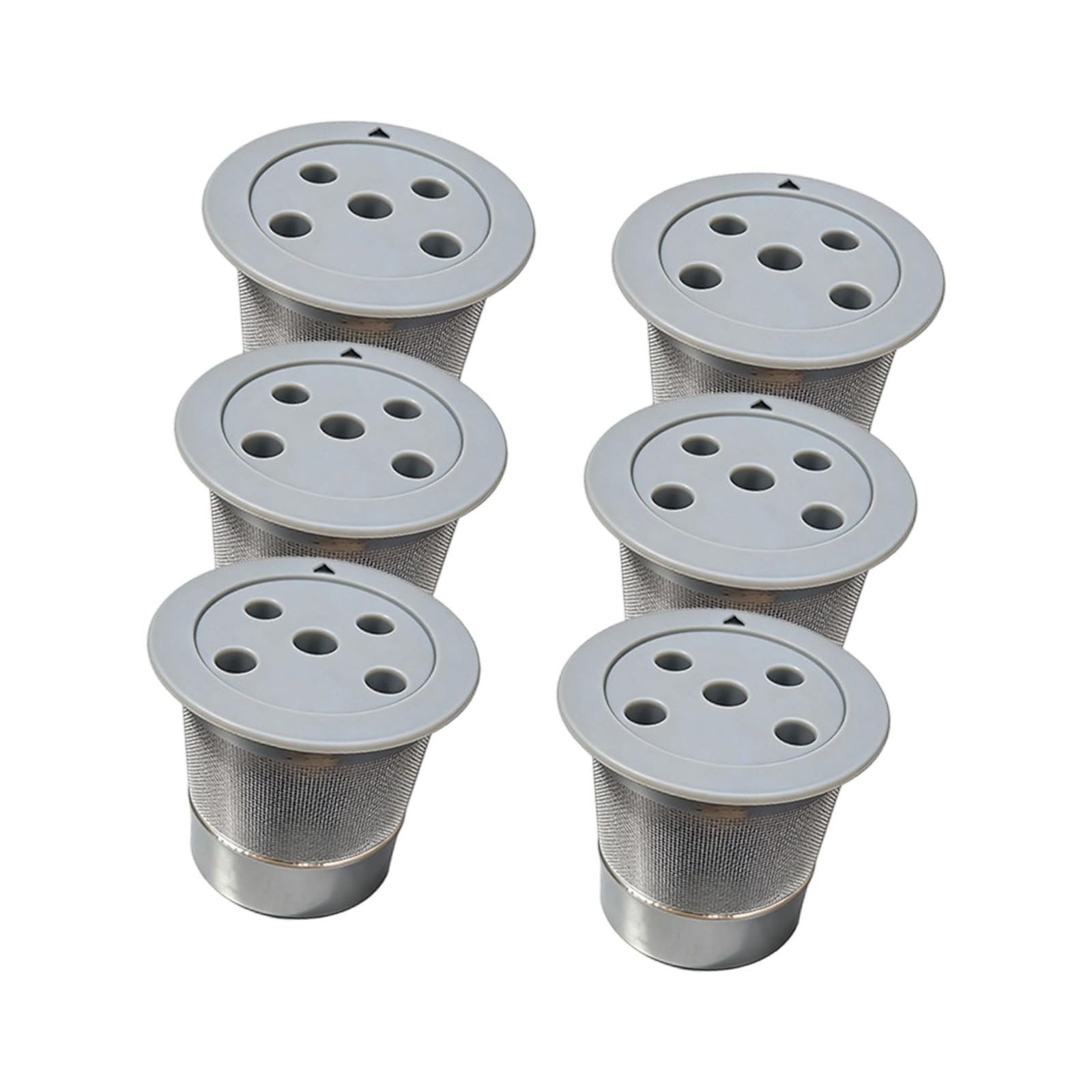 SHINLHUA Single Serve Coffee Basket 5-Hole Refillable Coffee Pods with Food-Grade Stainless Steel MesH Replacement Single Serve Compatible Filter