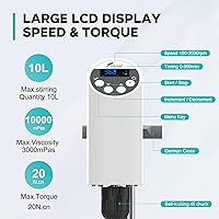 Vista 2 de LAB FISH Mezclador digital de laboratorio agitador eléctrico de laboratorio Varilla de agitación y soporte de acero inoxidable Velocidad