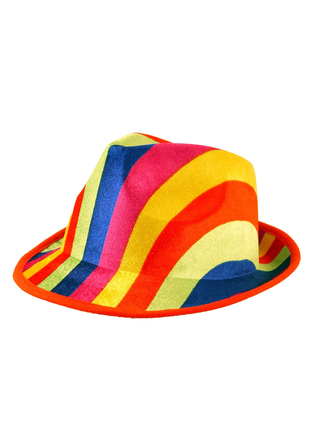 The Fancy Dress Unisex Rainbow Gangster Hat The Fancy Dress® Deluxe Quality Gay Lesbian Pride Fancy Dress Accessory Rainbow Hats Jewellery Lgbt Parade Party Lot Uk (Rainbow Gangster Hat)
