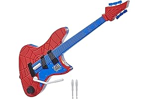 Spider-Man Marvel Spider-Verse Spider-Punk Web Blast Toy Guitar for Kids 5 Years Old and Up