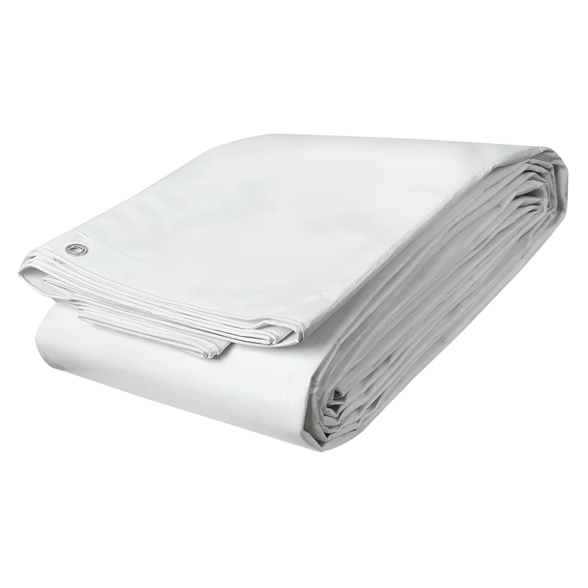 White Tarpaulin 2 x 2 m Waterproof - Heavy Duty 90 GSM Tarp Sheet with Reinforced Edges & Metal Eyelets - UV Resistant, Mould Proof, Tear Resistant Cover for Garden, Camping, Furniture, Groundsheet — image 1