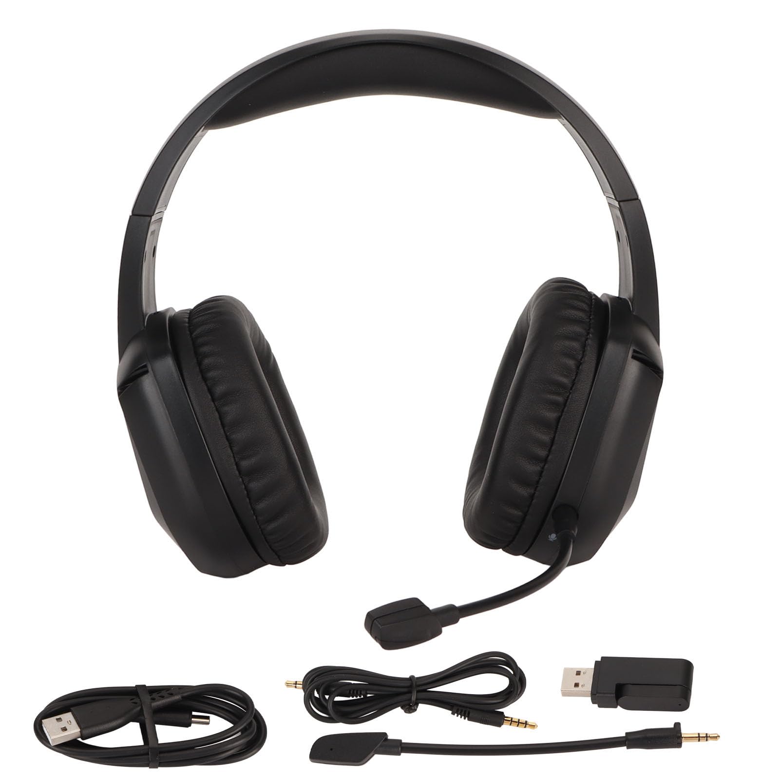 Cuffie da Gioco Wireless 5.2 Cuffie Stereo, Illuminazione RGB Multifunzione, Cancellazione del Rumore, Microfono Staccabile per Computer Portatili Giochi per PC ()