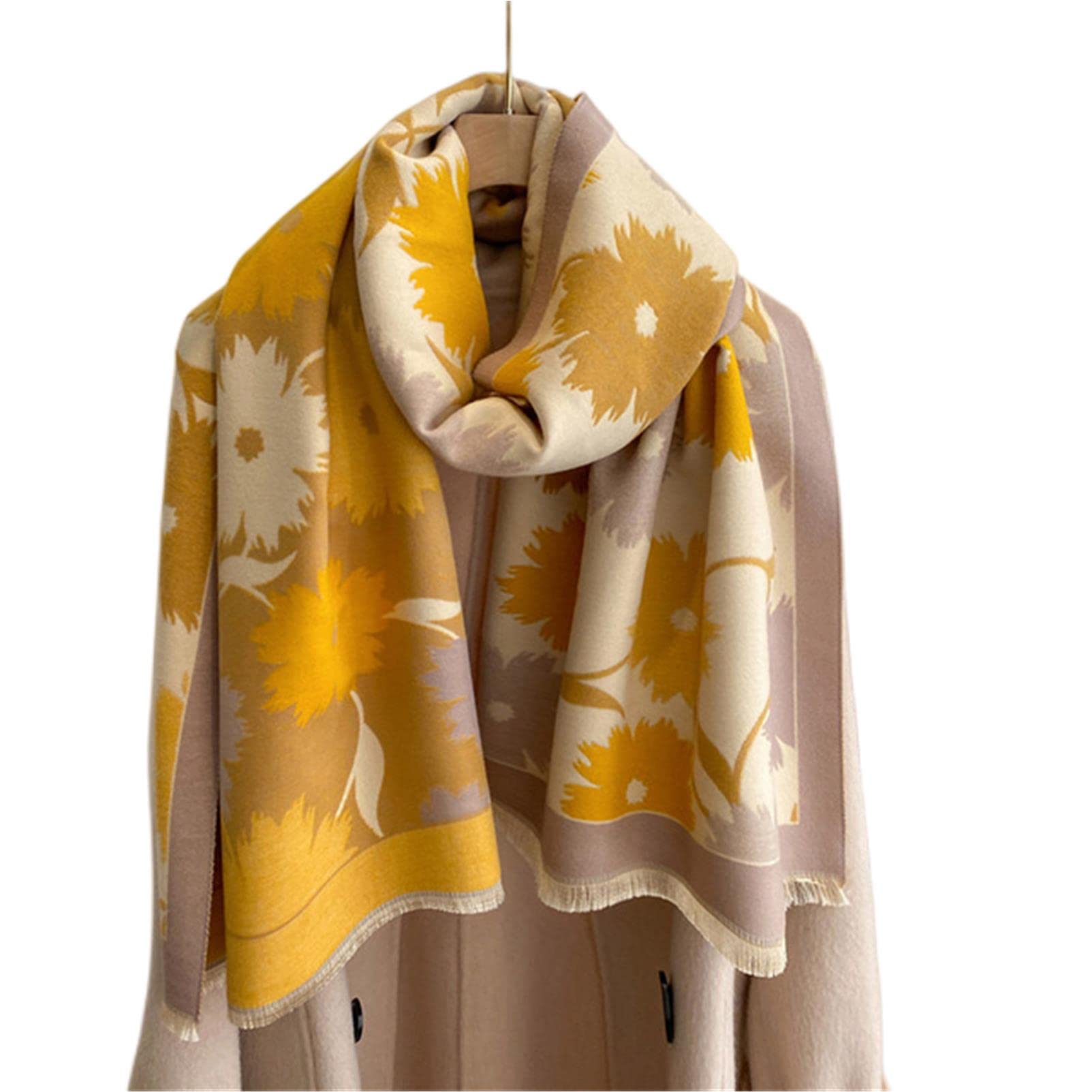 URYYRIT Sciarpa Scarpa Calda Colperno Inverna per Donne Fashio Fascina Florale Cashmere Scawl alla Scarpa Pashmina Femmina Femmina