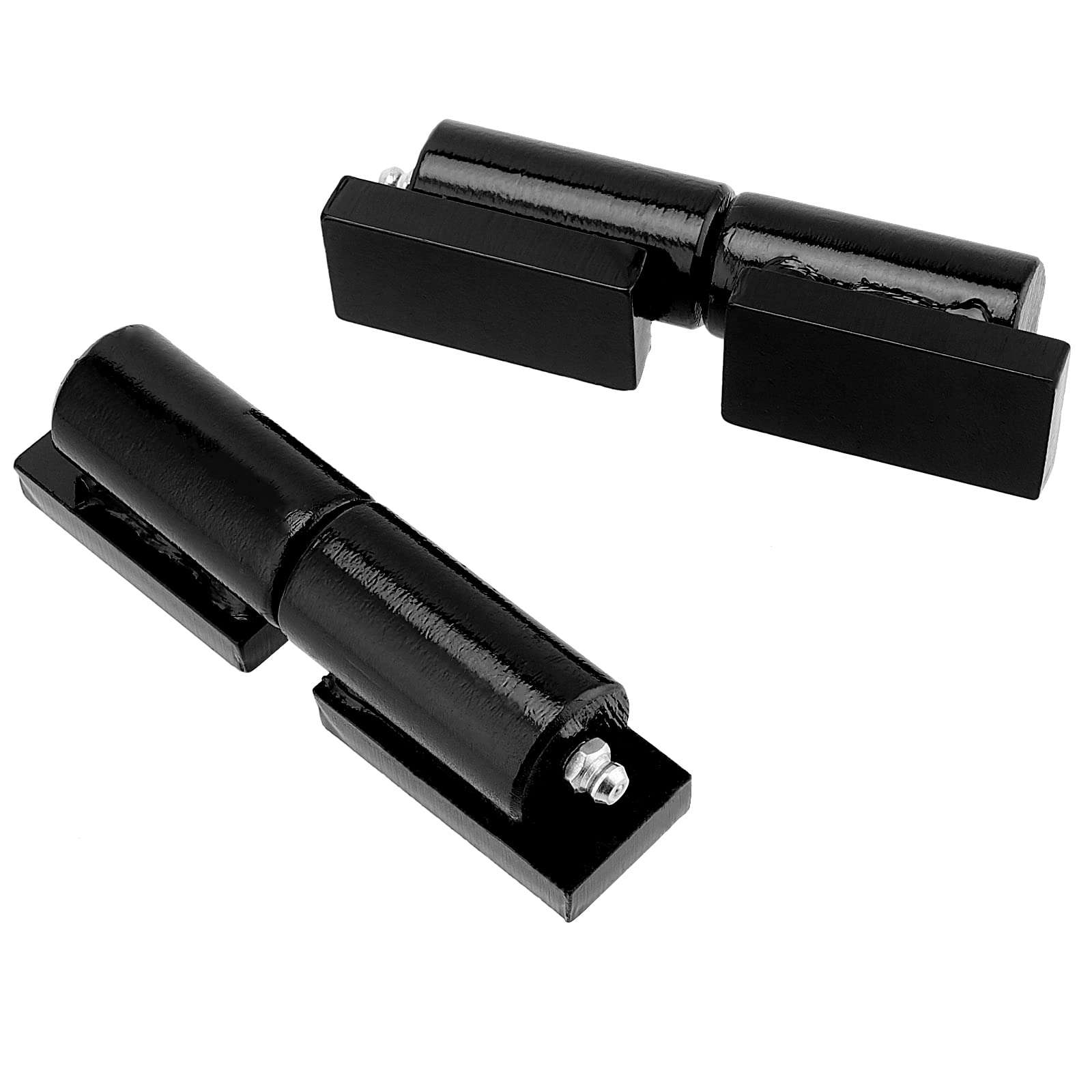 SHEUTSAN Paquete de 4 bisagras de puerta de barril resistentes de 5 pulgadas, bisagras de puerta de barril soldadas con rodamiento de bolas de acero para puertas batientes, puertas de rampa de