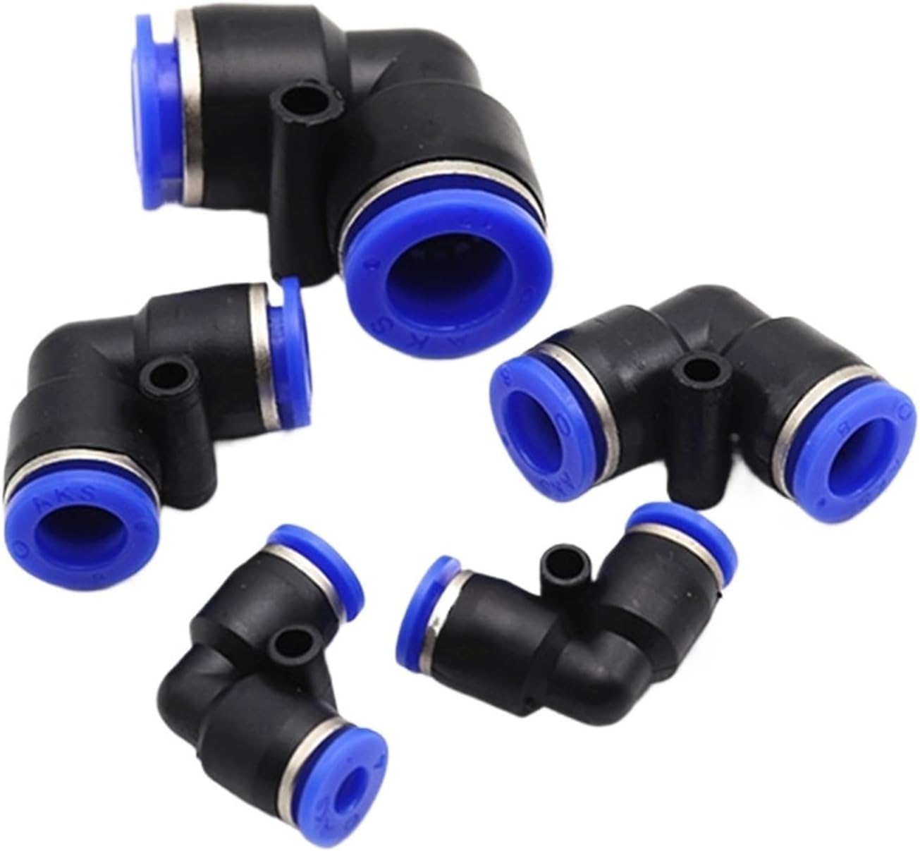 PVG" 2Way 4 6 8 10 12 14 16MM Pneumatic L Type elbow fitting Plastic Pipe Connector Quick Fitting (Color : 12mm to 10mm)