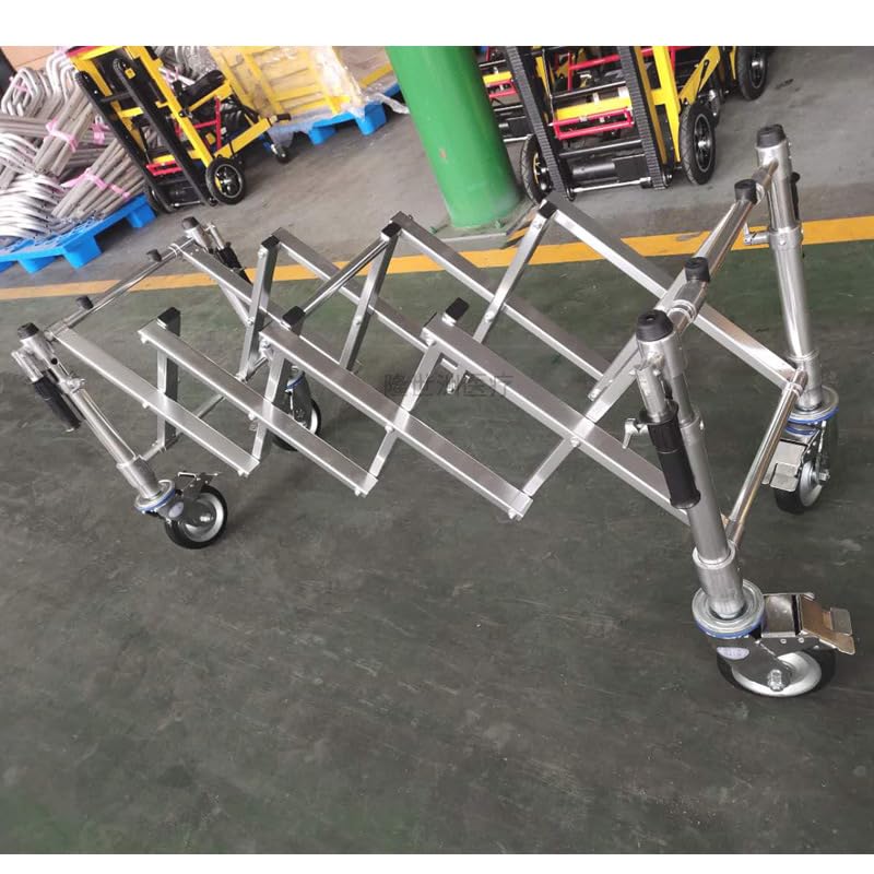 Carretilla para ataúd plegable telescópica de aleación de aluminio, capacidad de carga 400-450 kg miniatura 4