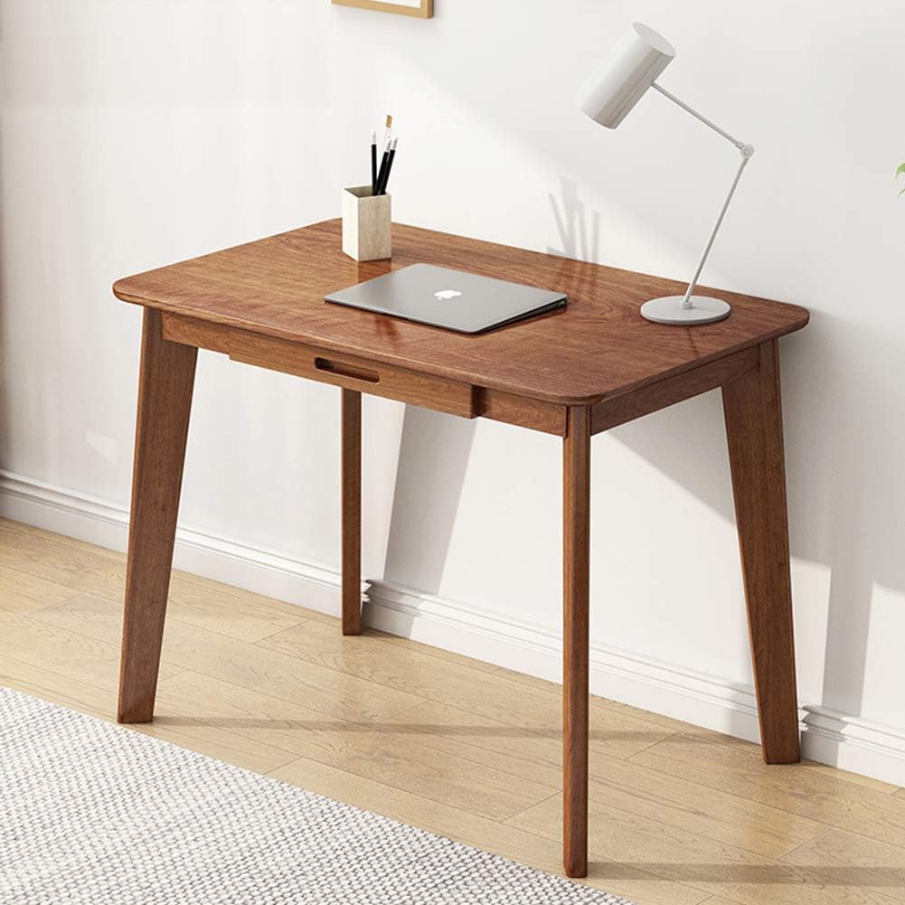 Photo 1 of IOTXY Solid Wood Writing Desk - Home Office Workbench Desk with Drawer, Laptop Computer Work Study Table