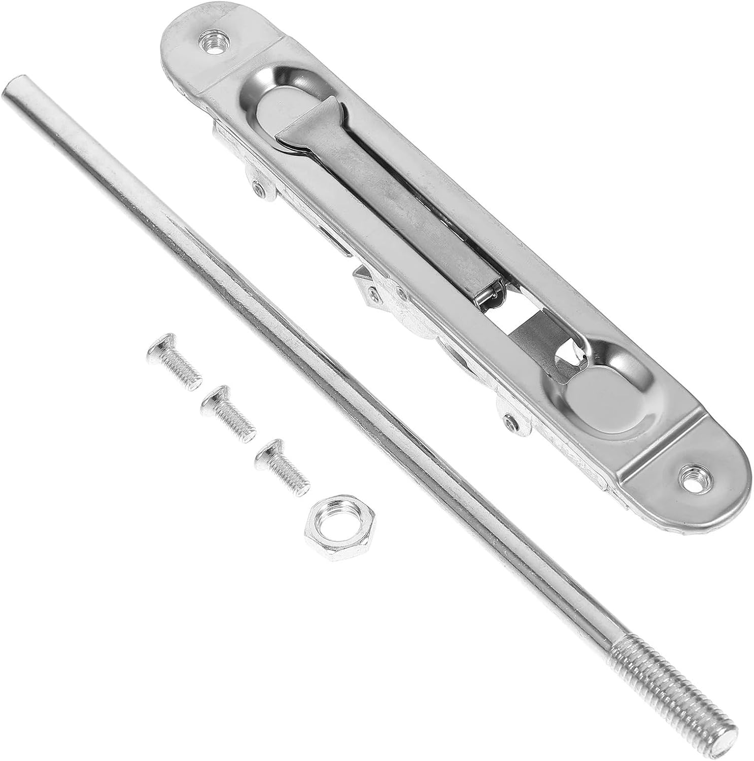 Flush Bolt for Double Door Anti-Theft Door Bolt Latch Stainless Steel Double Slide Lock 200Mm Security Catch(2set)