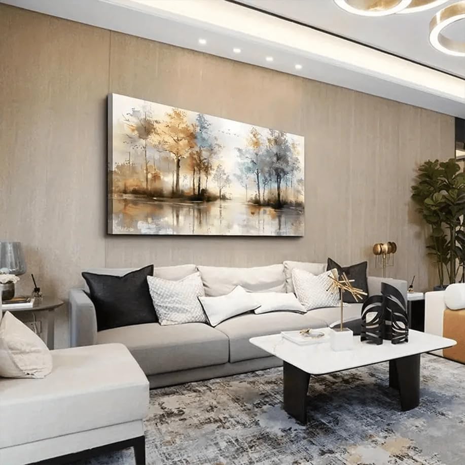 Peinture abstraite d'arbre LIFKNVN sans cadre pour rénover la déco de chambre