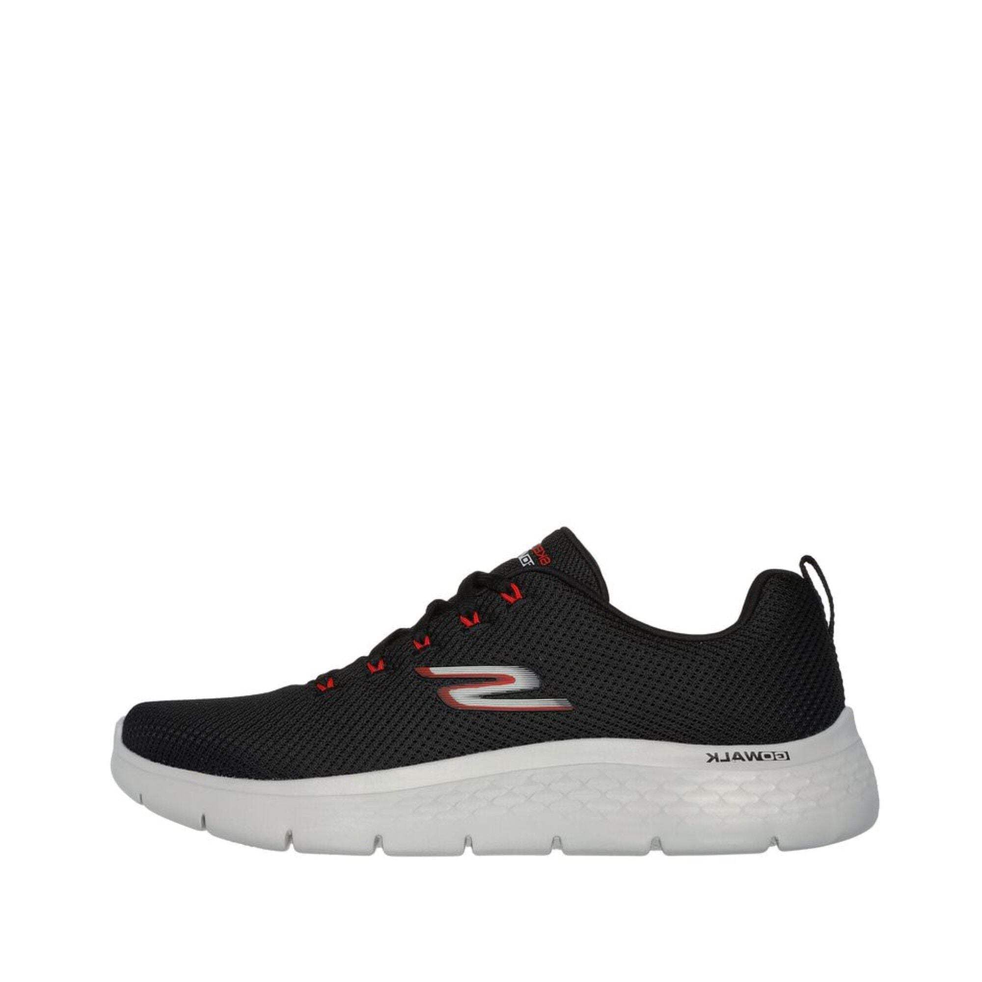 Skechers Men's Go Walk Flex Sneaker, Black and Red Textile, 6.5 UK