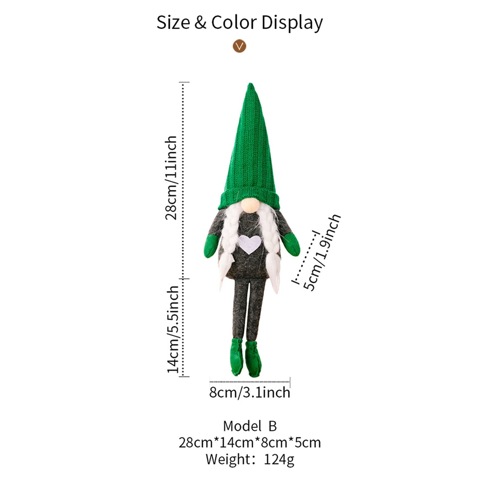 Decorazione natalizia verde lavorata a maglia, cappello nano, vassoio decorativo per feste di Natale, cucina, sala da pranzo