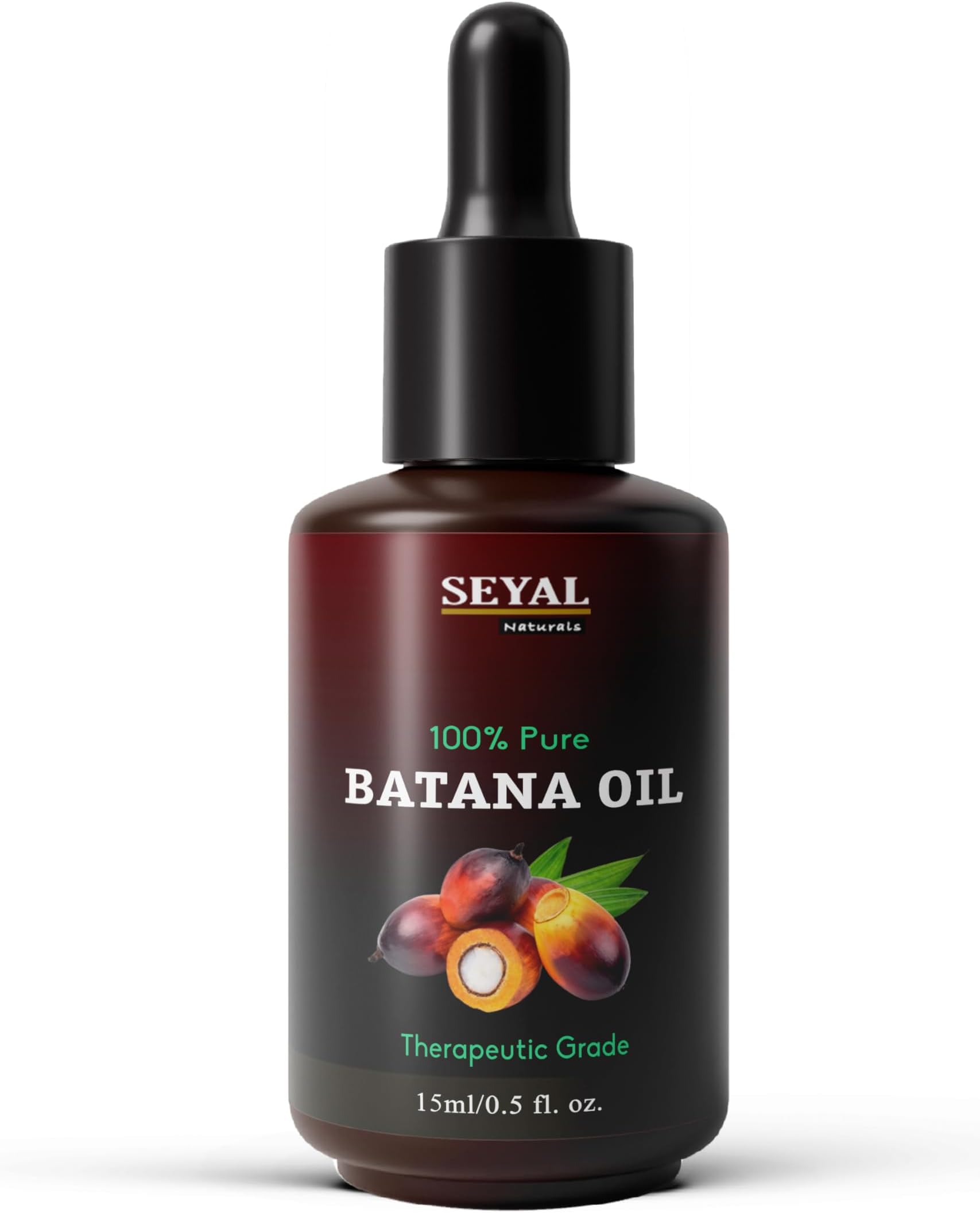 Seyal Batana Oil - for Hair Growth Dr Sebi Organic 100% Pure Concentrated Oil for Hair and Skin Care, Therapeutic Grade - 15ml