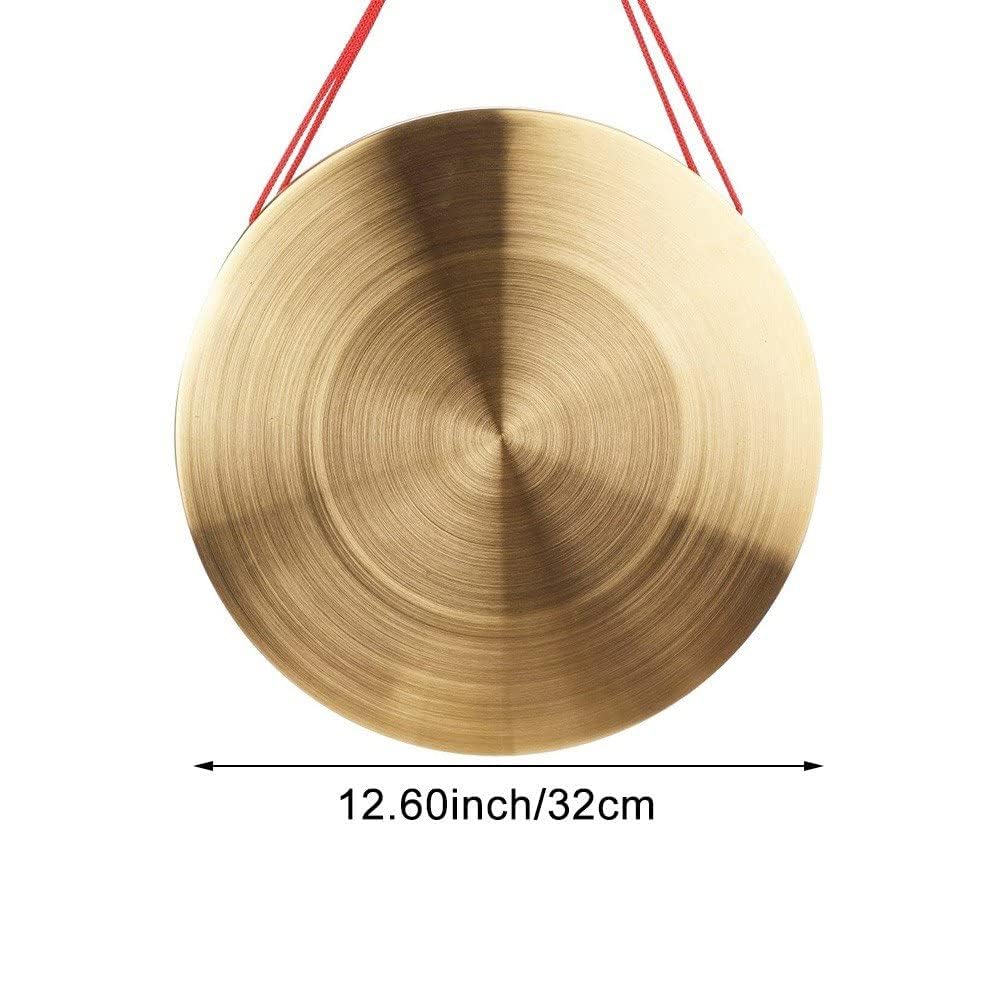 Generisch Vasca da bagno in ottone da 32 cm, portatile Tam Gong Tam Gong, strumento tradizionale a percussione per orchestra, opera della chiesa