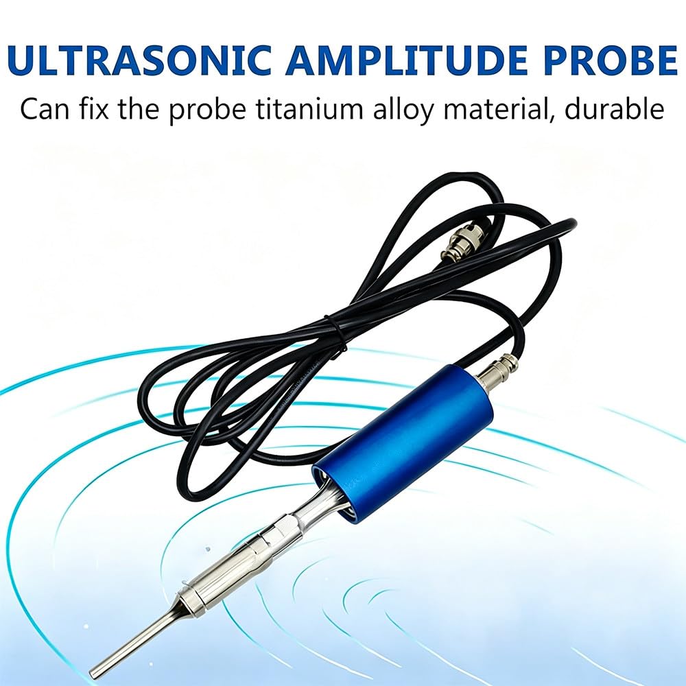 Labor-Homogenisator/Ultraschall-Dispergiergerät, 800 W, digitales Handgerät, Überlastschutz 10mmprobe | Timer (1 s – 99 h), Sonden aus Titanlegierung (2–10 mm), 2 Betriebsmodi, 20 kHz, sicherer Zellaufschluss & Emulgierung