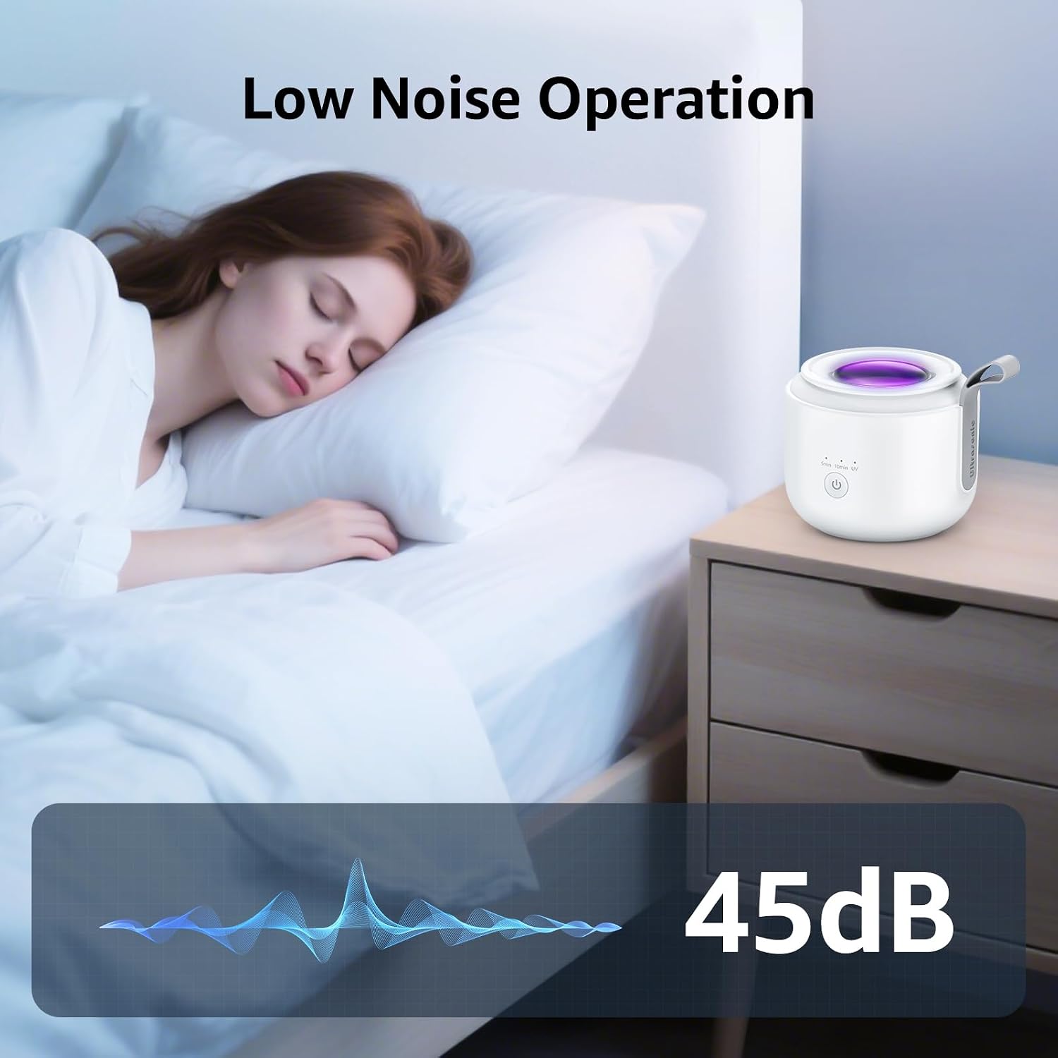 Dental Ultrasonic Cleaner: Rechargeable Denture Cleaner Machine with 3 Modes, Portable 180ML Dental Cleaning Pod for Mouth Guard, Aligner, Jewelry