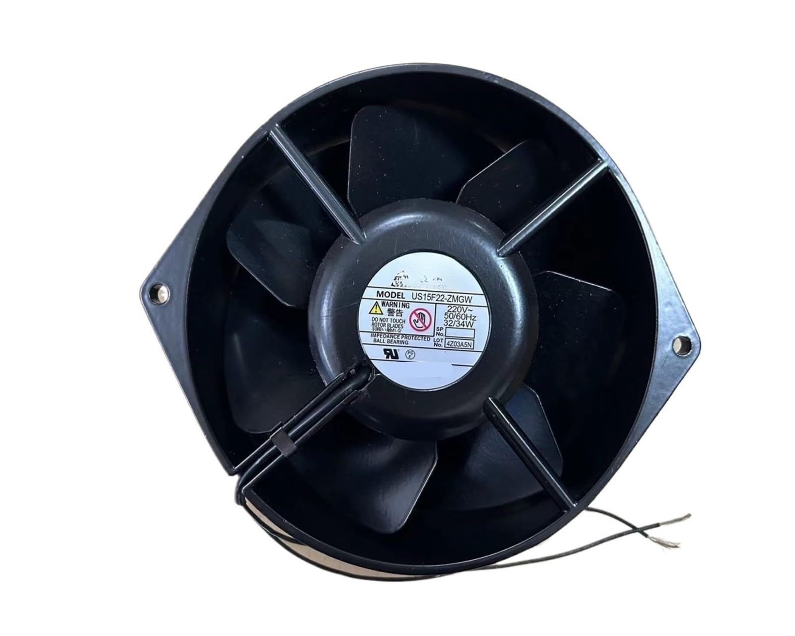 YMUGUEGH US15F22-ZMGW 220V 37/34W 172 * 150 * 55MM fan