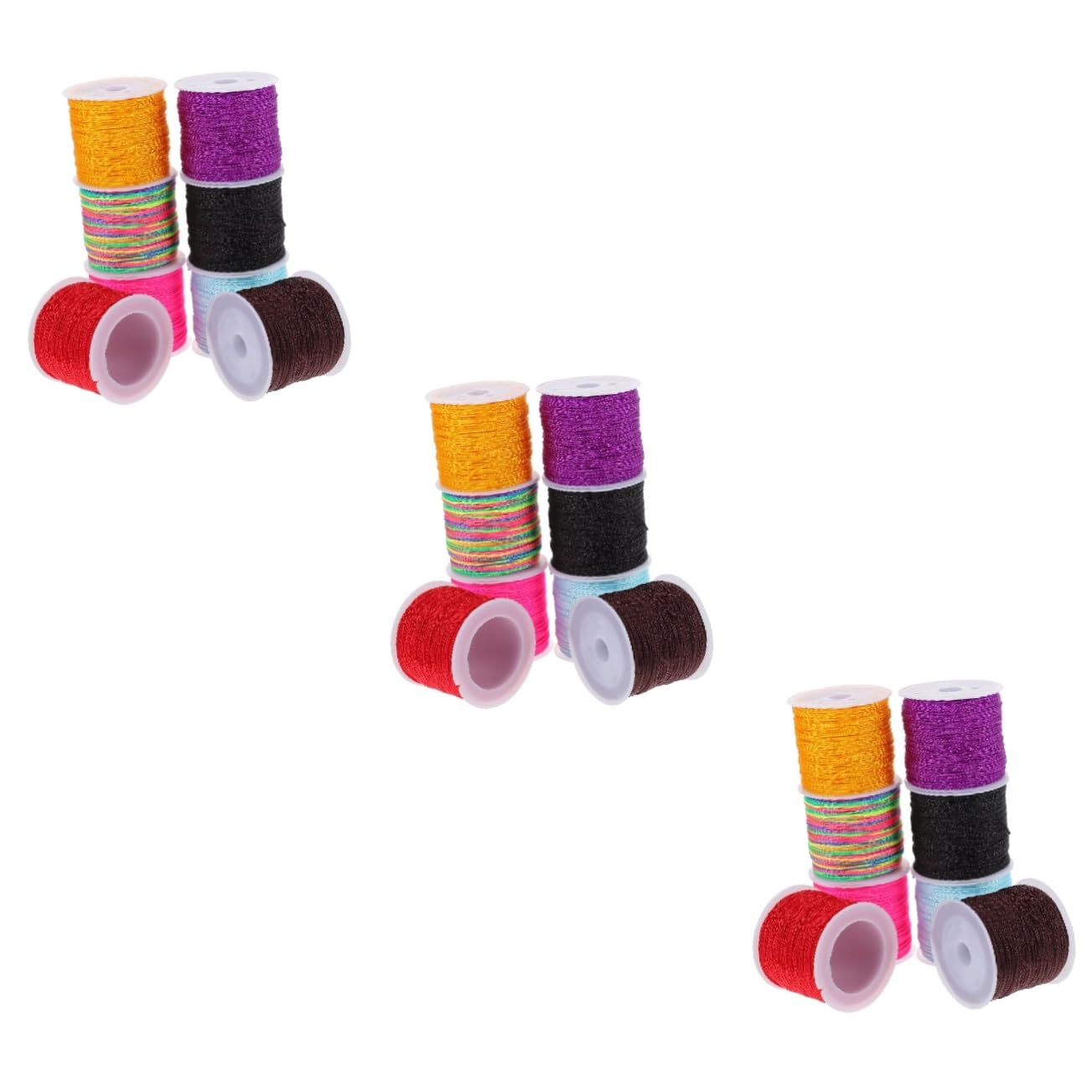 Uonlytech 3 Series Cuerda Trenzada Pulsera Cordón Trenzado Para Manualidades Hilo Trenzado Hilo De Rosca Hilos Para Trenzar Joyas Collar De Collar Diy Manualidades Cuerda Nylon 8 Rollos*3