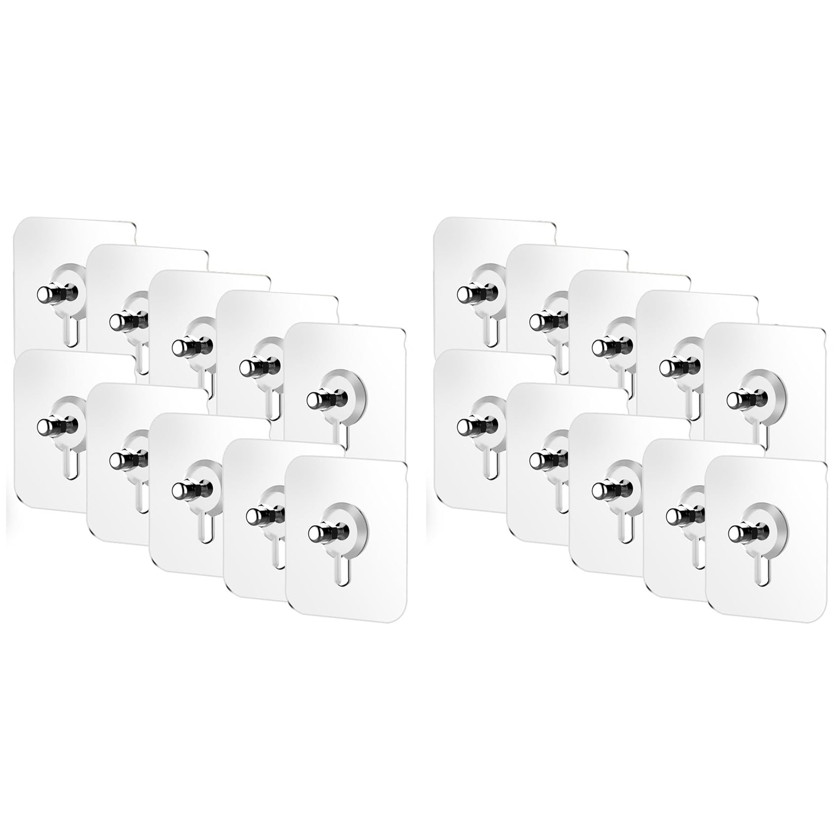 Hndhbfgrt Transparent 20Pcs Drill Free Adhesive Hooks No Trace Sticker For Bathroom Kitchen Storage Punch Free Stickers