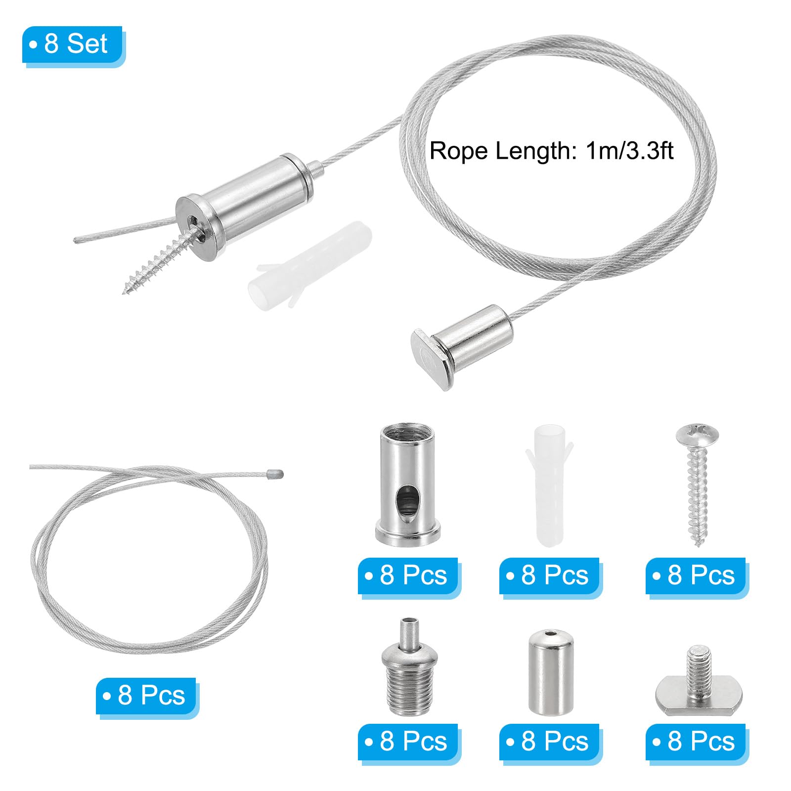 PATIKIL Ceiling Hanging Wire Cable Kit - Image 2