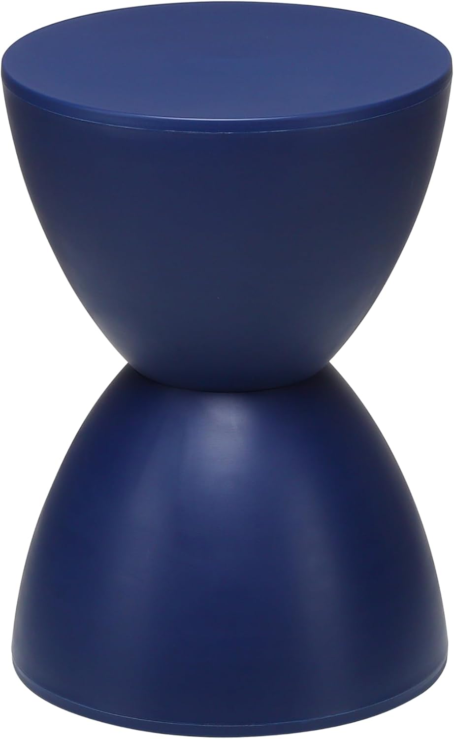 Euro Style Sallie Indoor/Outdoor Stool or End Table | Modern Hourglass Accent Style | UV- Protected Plastic Extra Seating or End Table for Patio, Balcony, Poolside, Entryway, or Living Room | Blue