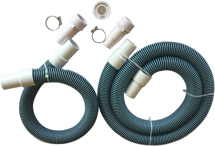 FibroPool Professional Pool Filter Hose Replacement Kit – 1.5" 3 Foot and 6 Foot Hoses with Reinforced Cuffs, Adapters, Clamps & PTFE Tape – Durable, Leak-Resistant, Universal Compatibility