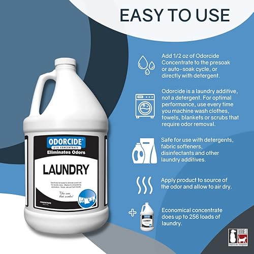 Miniatura 6 de Odorcide Eliminador de olores en aerosol de lino fresco de 32 onzas para olores fuertes, todos los usos de lavandería, seguro, neutralizador de
