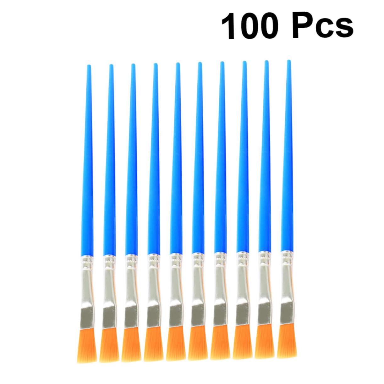 Set Pennelli per Pittura 100 Pezzi in Nylon e Plastica Pennelli Leggeri per Pittura a Olio e Arte Artigianale su Tela e Acquerello