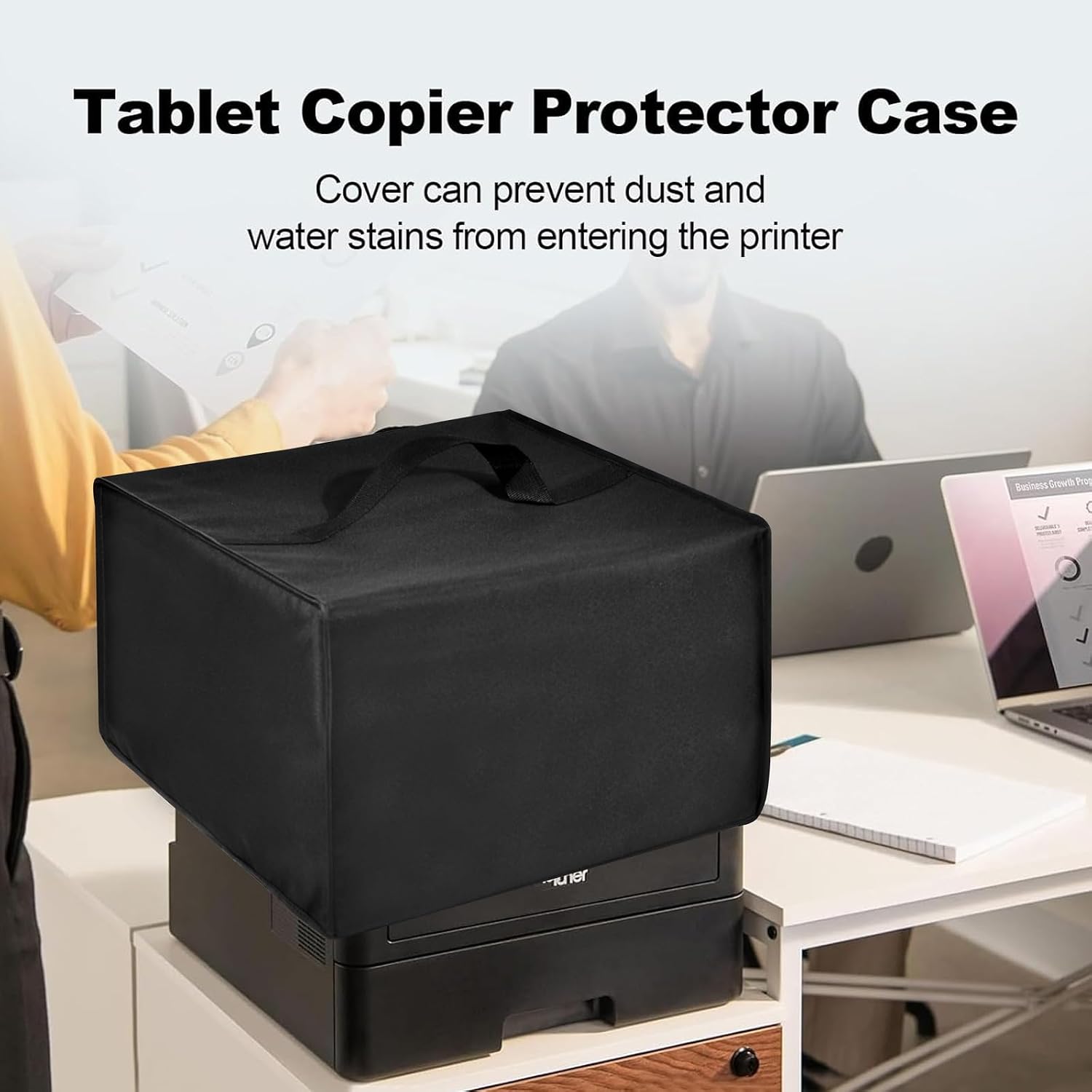 Printer Dust Cover Tablet Copier Cover Waterproof Anti-Static Mobile Phone Printer Case for ET-2800/ET-2400/for Brother HL-L2460DW/HL-L2405W Wireless Printer (Black)