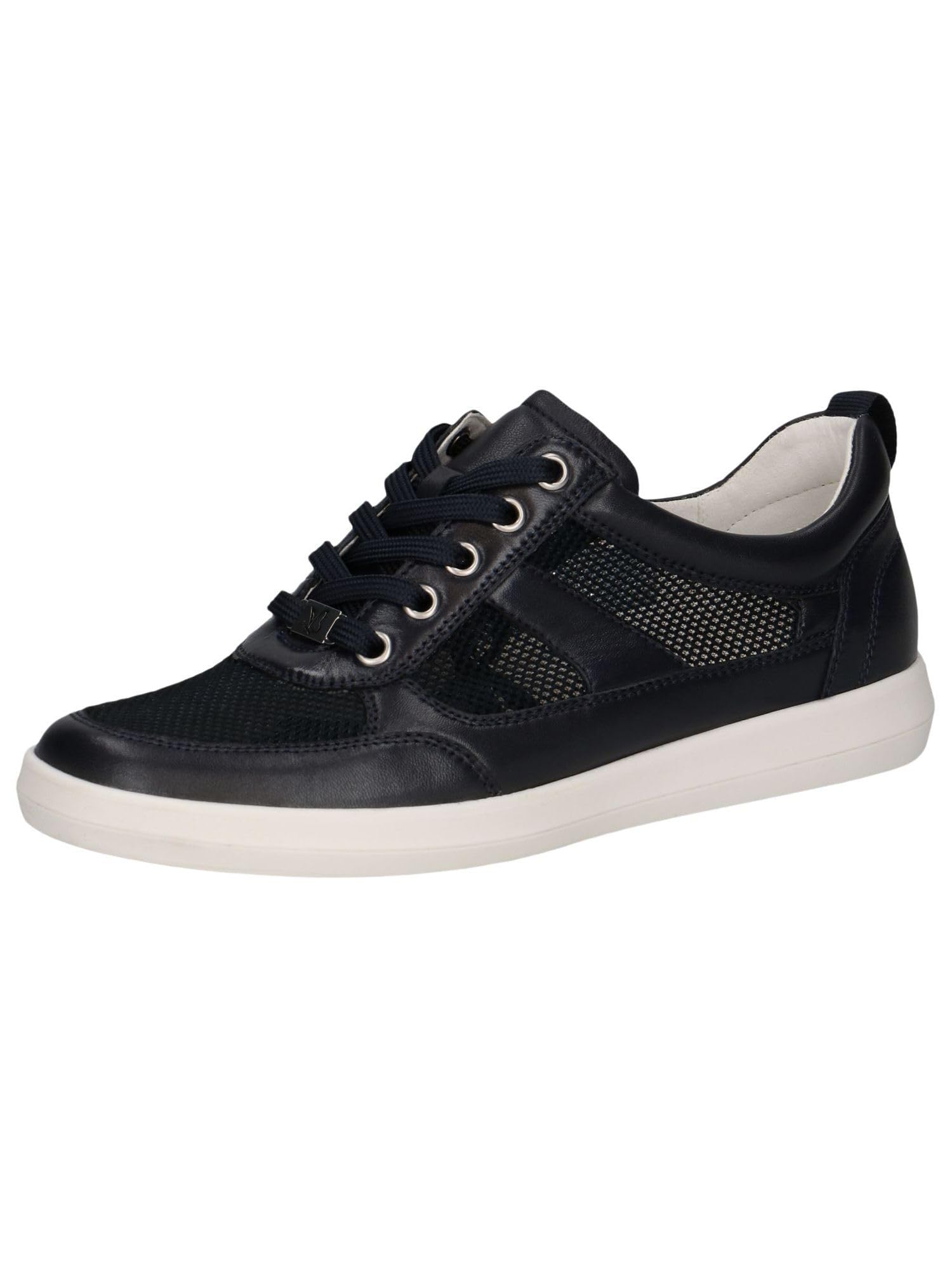 CAPRICE Women's Flat Sneakers with Laces Low Top, Blue (Ocean Comb), 7.5 UK