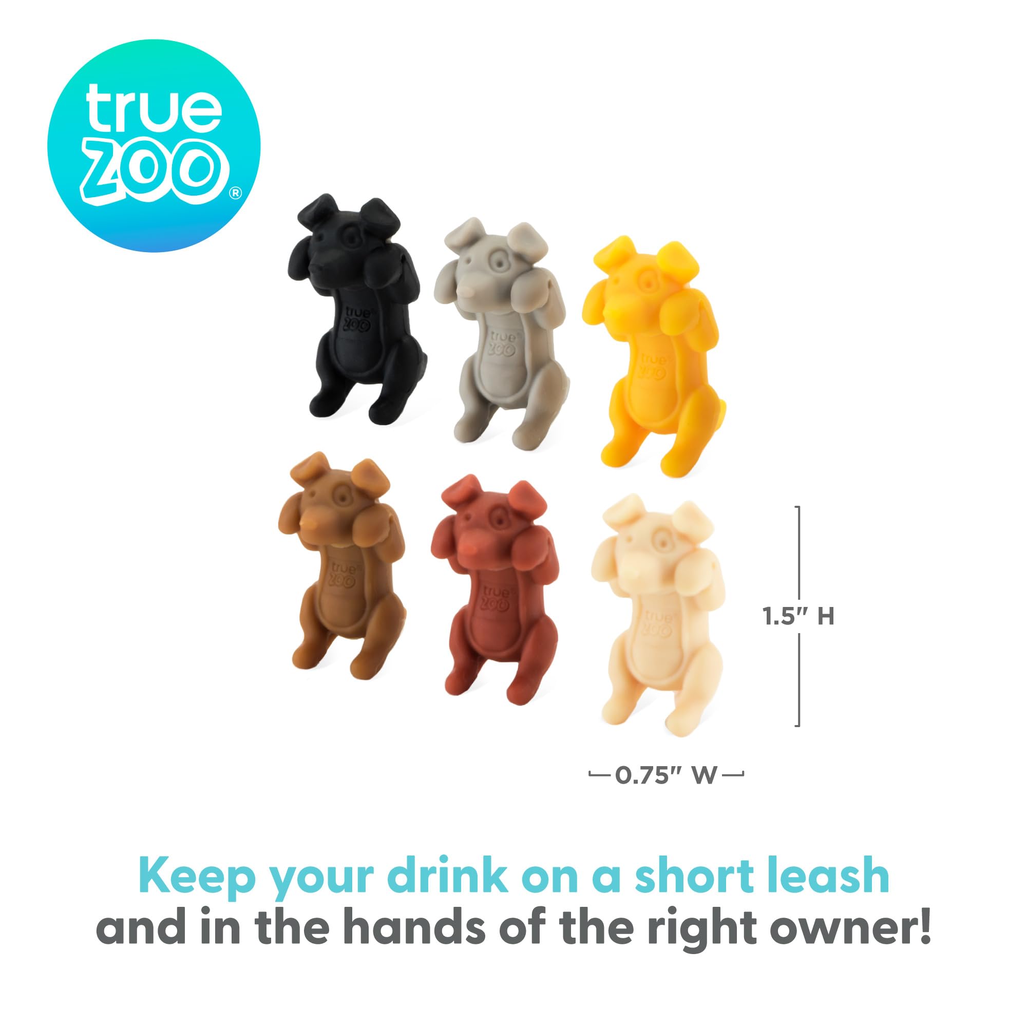 True Zoo Glas Marker, Silikon Wein Charms, Getränkemarker, Wein Charm Geschenke, Silikon