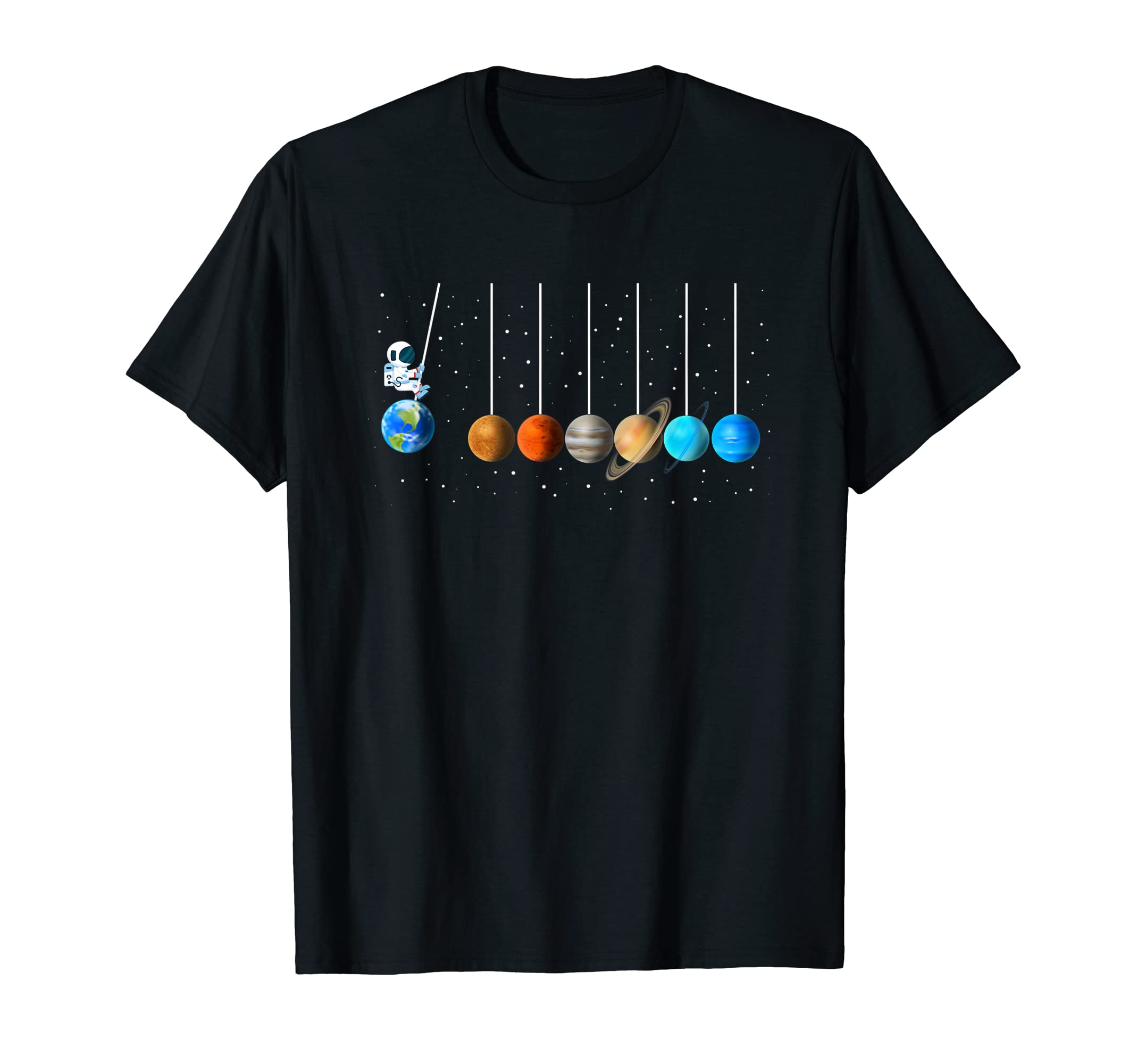 Funny Astronaut Swing Planets Solar System Space science T-Shirt