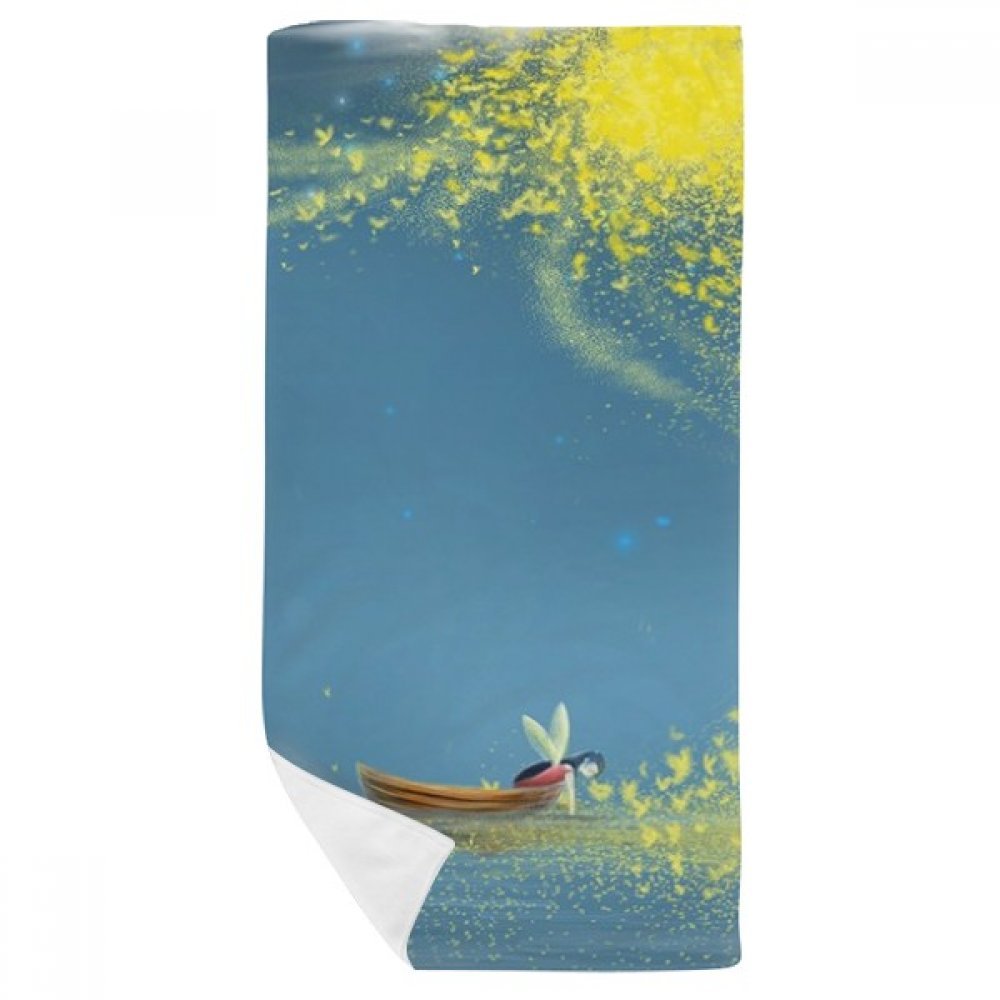 Serviette de bain fée fuying doux gant de toilette multicolor 35x70cm