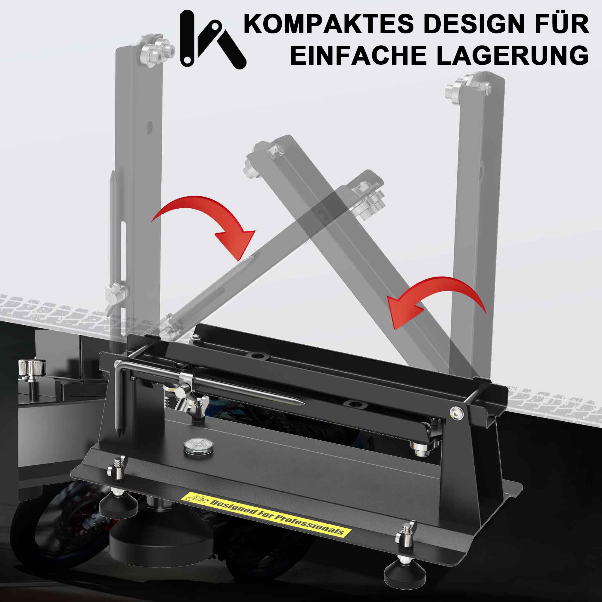Klappbarer Motorrad-Radauswuchtständer statisch/dynamisch