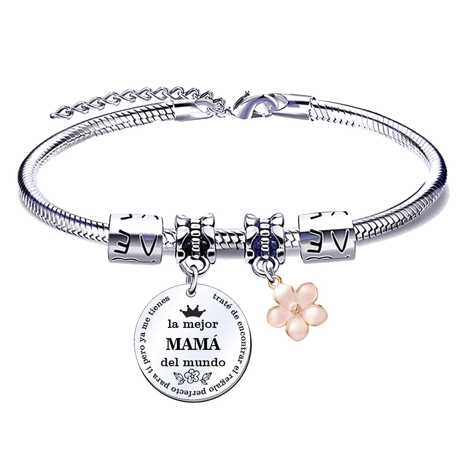 QTQTLP Regalo Pulsera para Mamá Pulsera Mamá personalizada día de la Madre Regalo original，pulsera mamá e hija Regalo de cumpleaños para mamá，Regalo para mi mamá de Navidad