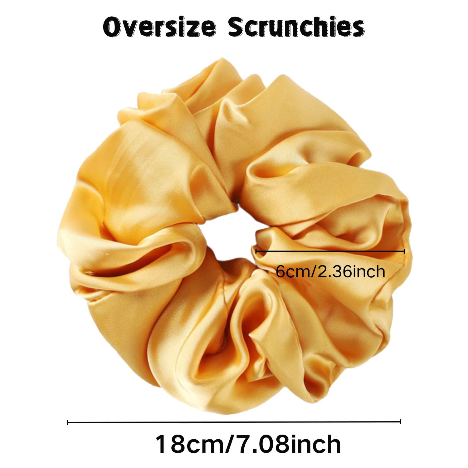 6 PCS Big Scrunchies for Women Large Satin Hair Ties No Damage - Image 2