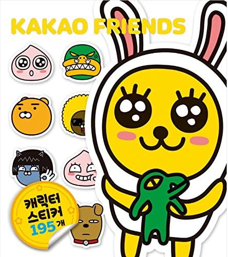 KaKao Friends Character Sticker Book Muzi Version Play Fun Memo Diary Emoticons Face Famous scene Gift 22 Sheets Paperback – January 1, 2016