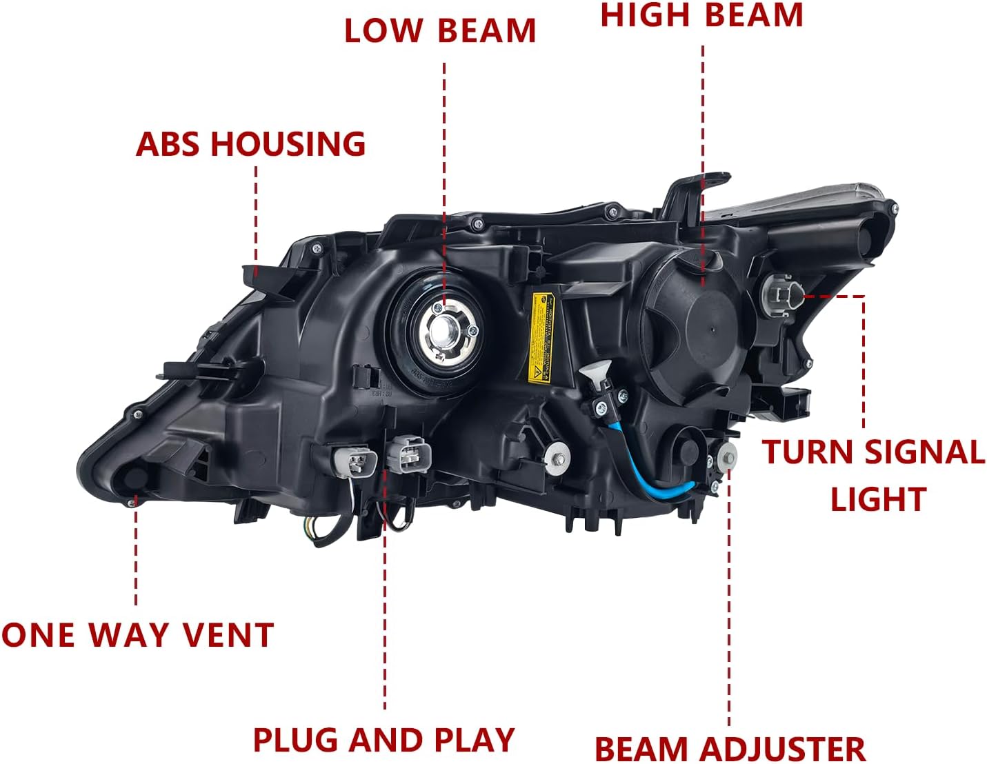 Headlight Replacement for 2013-2015 Lexus RX350 RX450h HID Xenon Halogen w/o AFS Passenger Side (Right)