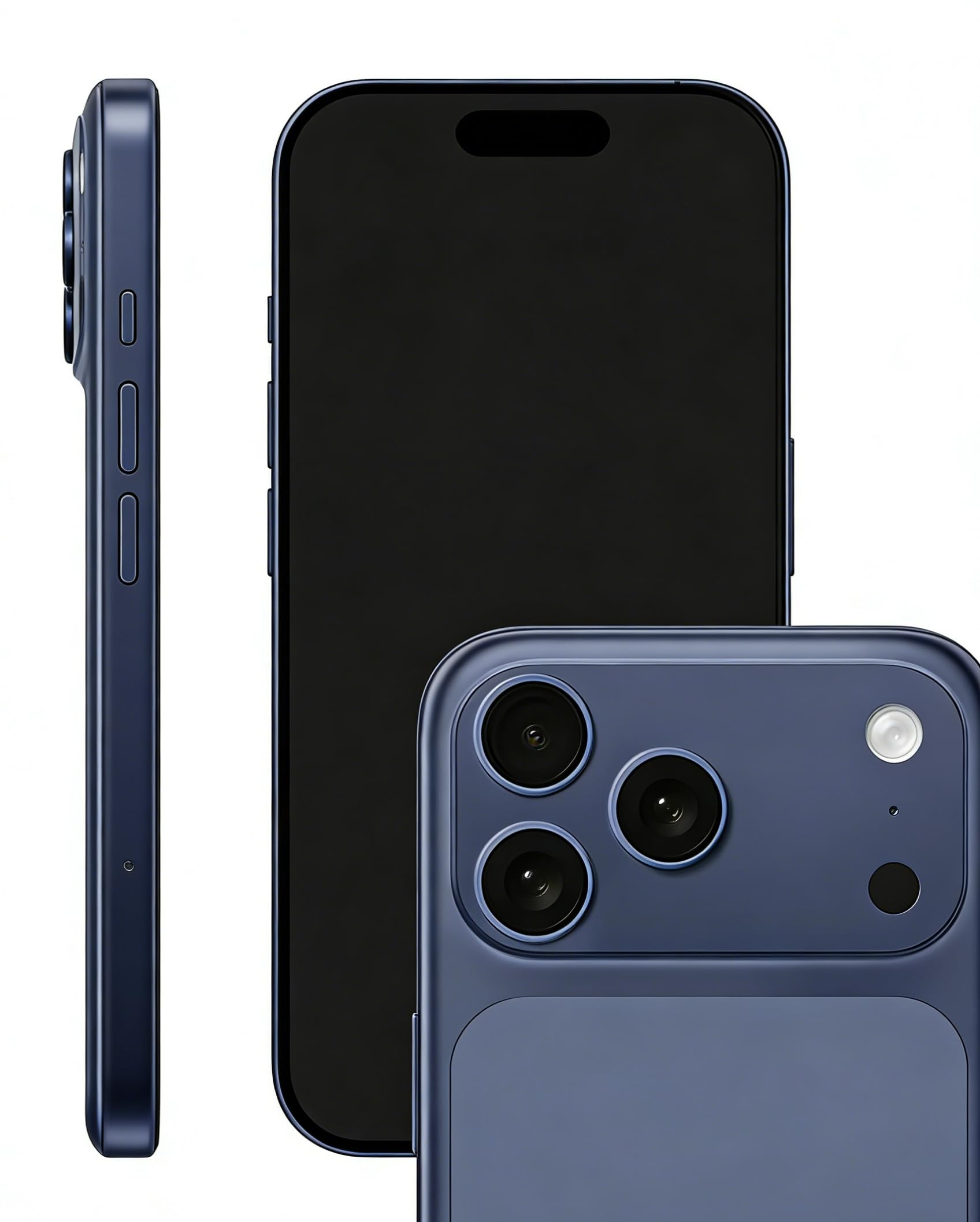 Fake Phone Dummy Prop Phone, Black Screen DecoyPhone PearPhone Non-WorkingPhone, DisplayPhone Look Like Real Phone 17 Pro, Blue