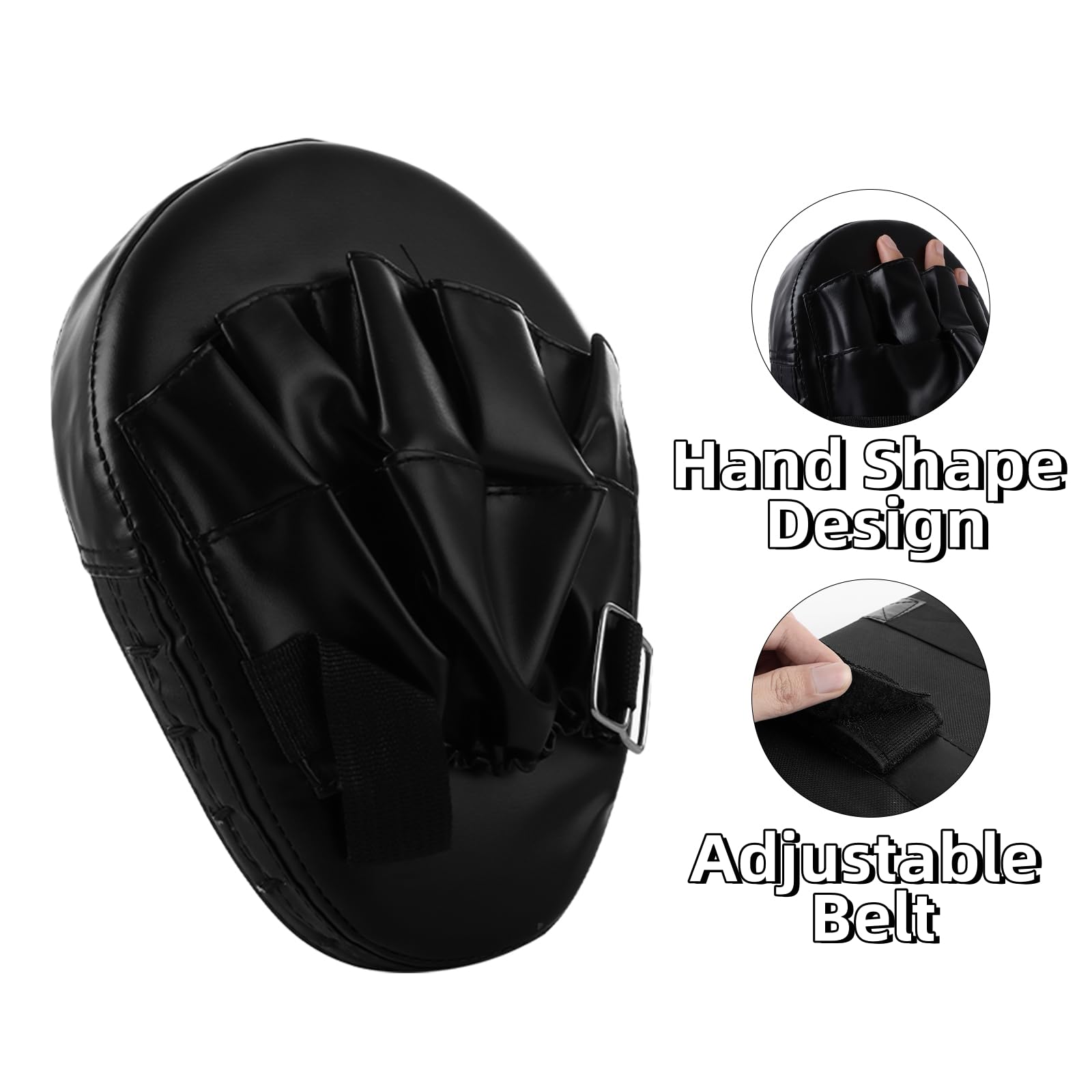 Boxhandschuhe und Kickpack-Set, Boxhandschuhe, Fokus-Pads, Thai-Pads, Karate-Kick-Pads für Kickboxen, Kampfsport, UFC, MMA-Training – 1 x Kick-Pad und 2 x Boxhandschuhe