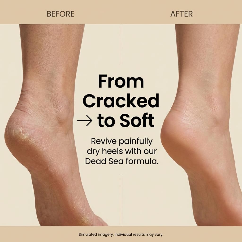 SEACRET Minerals Foot Cream, Enriched with Shea Butter, Tea Tree Oil and Dead Sea Minerals, 3.4 Fl Oz / 100 ml