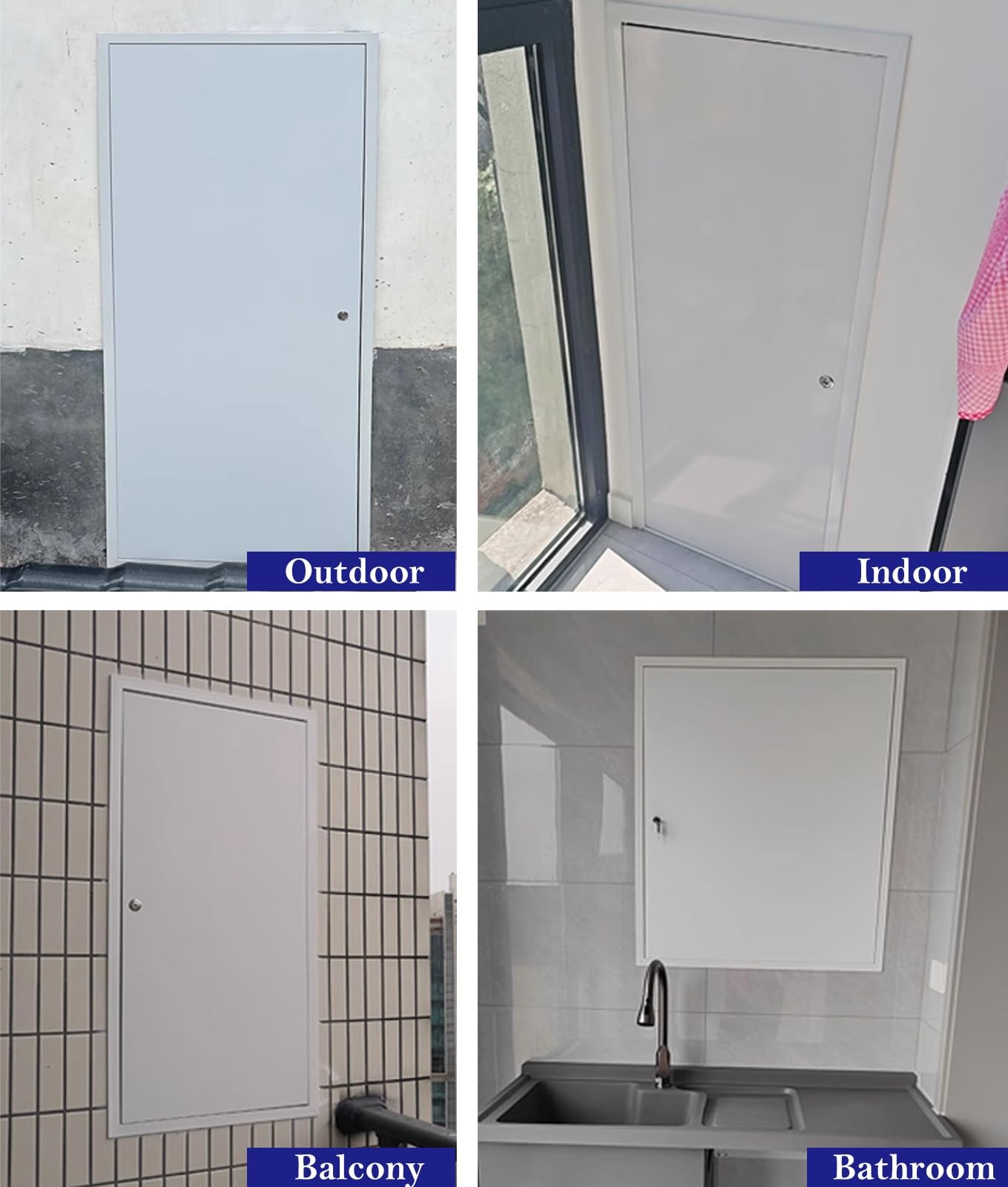 Botola Ispezione Cartongesso Parete in Alluminio Sportello Ispezione 30x50 35x85 60x60 60x70 65x80 70x75 Cm, Bianco Piastra di Copertura del Foro a Parete per Nascondere Fili/ Tubi, Sportello Contator